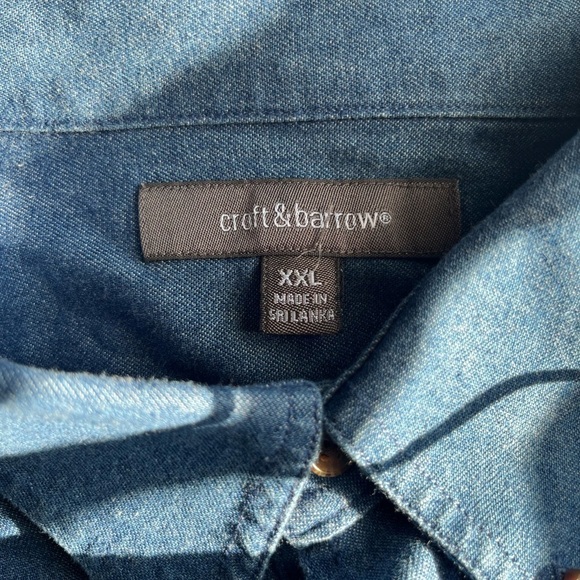 Croft & Barrows Denim button down long sleeve Men’s shirt size XXL NWT - Picture 5 of 5